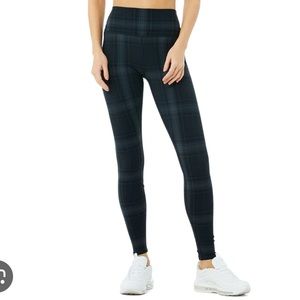 Alo Vapor Legacy Plaid Leggings S